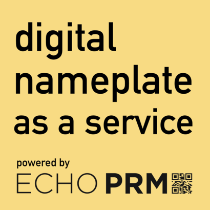 ECHO PRM QR Code Typenschild,Digital Product Passport as a Service