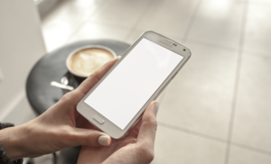 white Galaxy S5 mockup