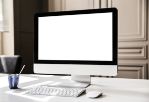 iMac on a table mockup