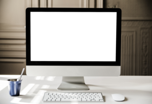 iMac on a table mockup