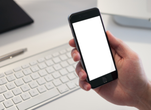 iPhone 6 in office mockup