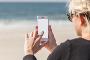 iPhone 6 at the beach mockup
